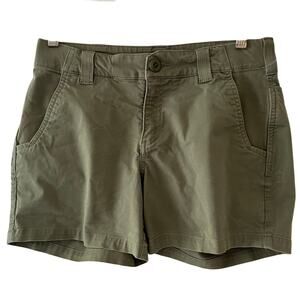 5.11 Tactical Women's Flat Front Size 2 Green Shorts 4" Inseam Excellent LN